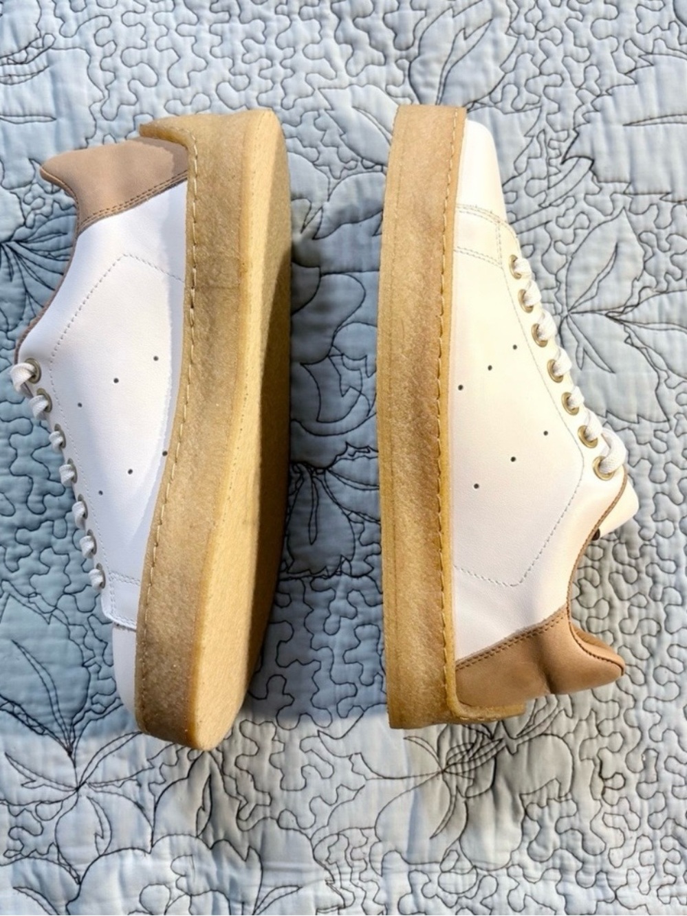 💥NEW THURSDAY BOOT COMPANY Leather Low-Top Sneakers White/Nubuck 37/US 6.5-7❤️ - Picture 5 of 11